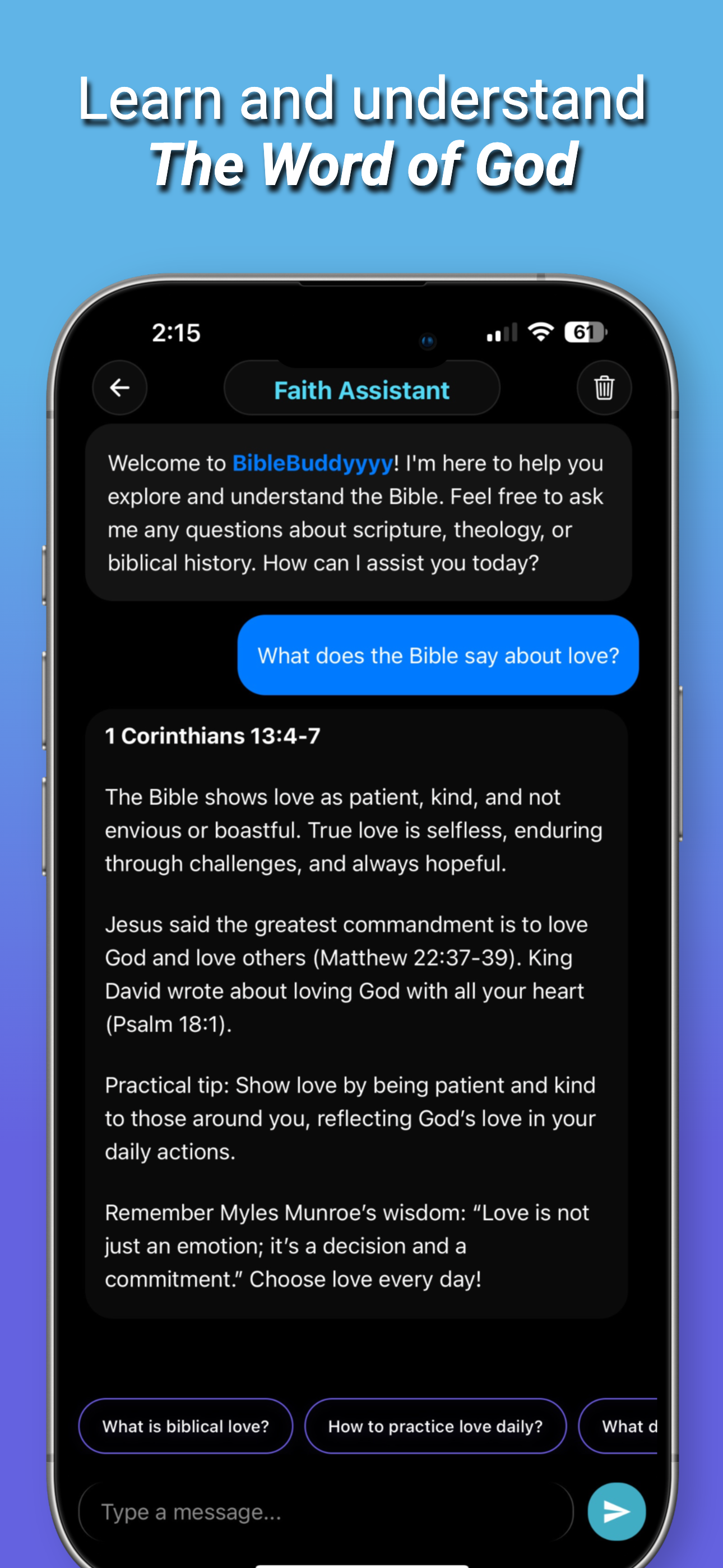 Bible Buddy AI Faith Assistant